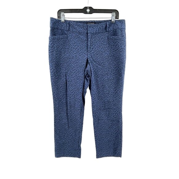 Banana Republic Jackson Fit Blue Flat Front Tapered Leg Crop Pants Size 33W - Picture 2 of 12